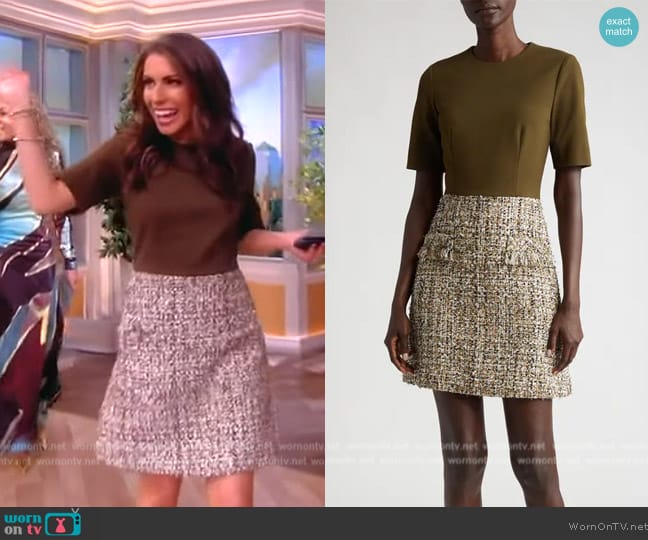 Jason Wu Mixed Media Tweed Minidress worn by Alyssa Farah Griffin on The View