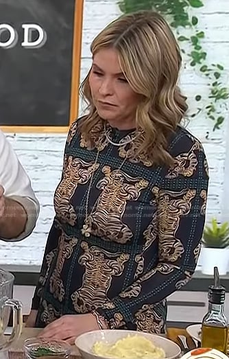 Jenna’s tiger mosiac print dress on Today