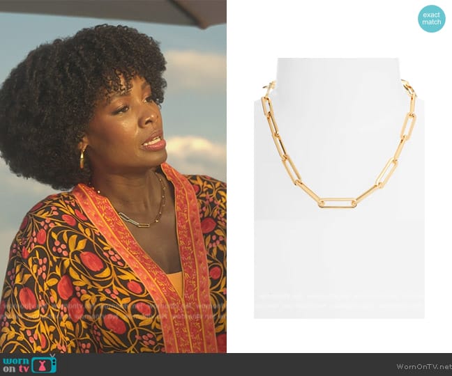 Jenny Bird Stevie Chain Necklace worn by Alexandra Hochenberg (Tamberla Perry) on Death and Other Details