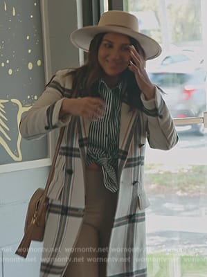 Leva’s white plaid coat on Southern Charm