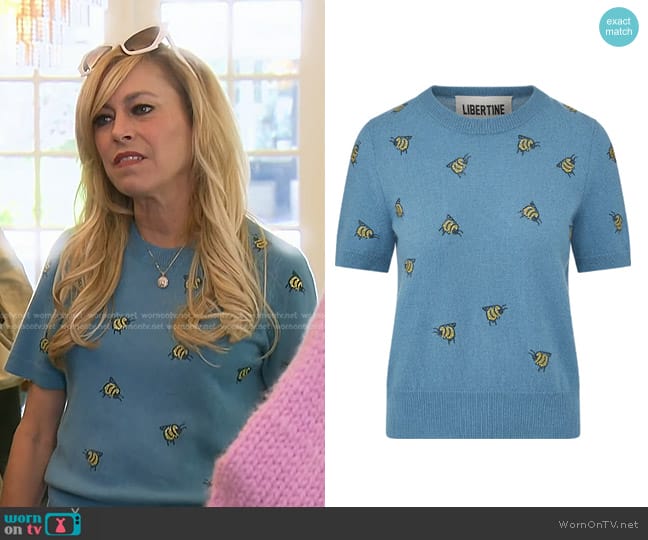 Libertine Bee Short Sleeve Pullover worn by Sutton Stracke on The Real Housewives of Beverly Hills