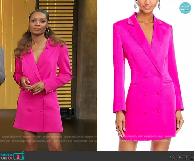 Lucy Paris Two Button Blazer Dress worn by Zuri Hall on Access Hollywood