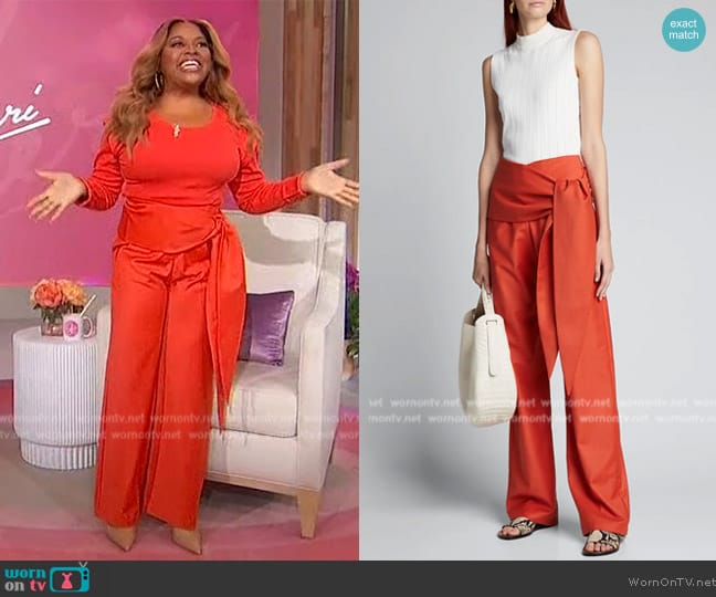 Materiel Wool Tie-Waist Pants worn by Sherri Shepherd on Sherri