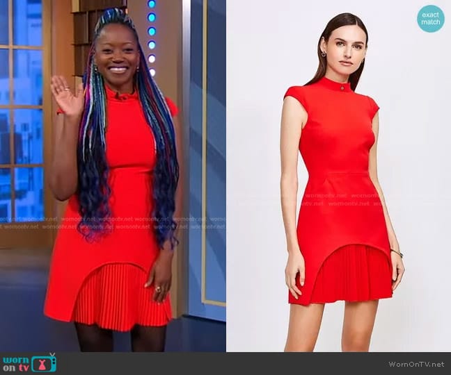 Karen Millen Military Tailored Dress worn by Erika Alexander on Good Morning America