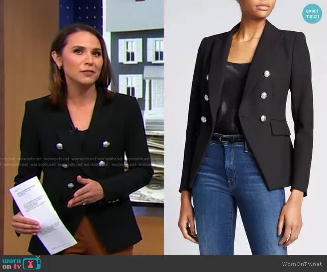 Veronica Beard Miller Dickey Jacket worn by Elizabeth Schulze on Good Morning America