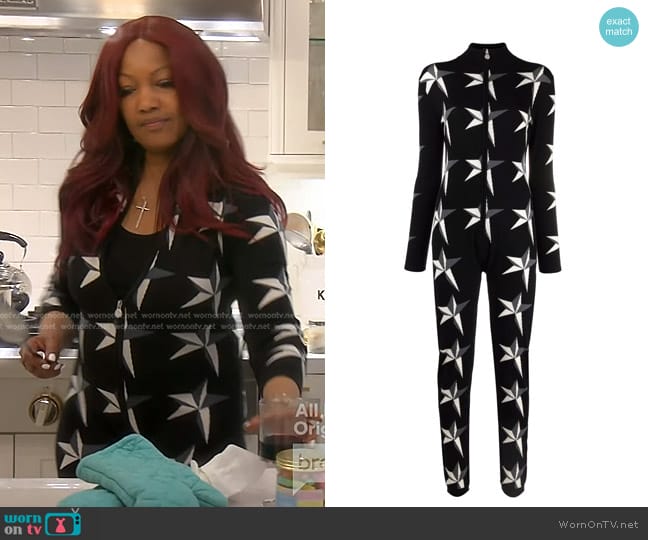Perfect Moment Star-Intarsia Jumpsuit worn by Garcelle Beauvais on The Real Housewives of Beverly Hills