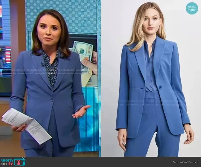 Elie Tahari Single Button Blazer worn by Elizabeth Schulze on Good Morning America