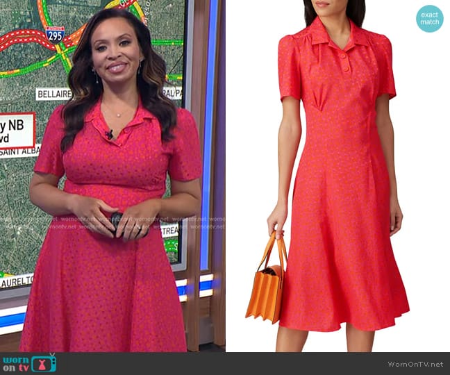 Tara Jarmon Rozenn Dress worn by Adelle Caballero on Today