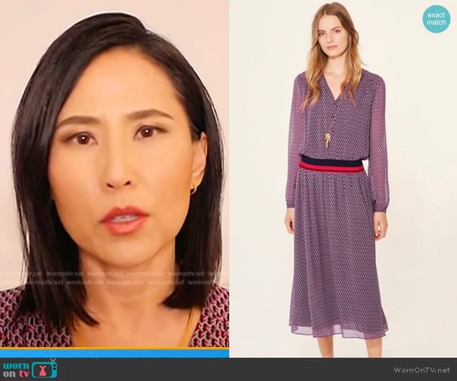 Tory Burch Velma Silk Dress worn by Vicky Nguyen on Today