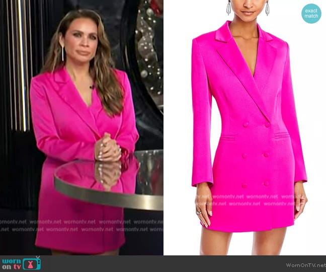 Lucy Paris Two Button Blazer Dress worn by Carolina Bermudez on E! News