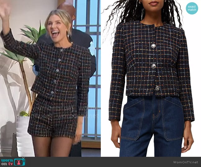 Veronica Beard Nathan Jacket worn by Amanda Kloots on The Talk
