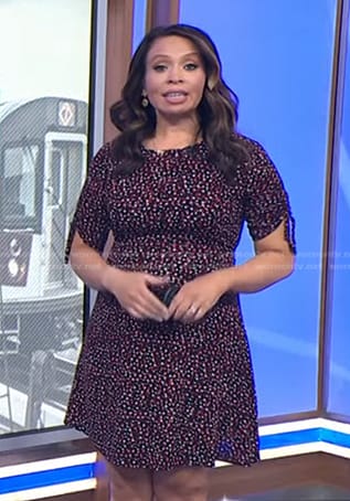 Adelle’s printed maternity dress on Today