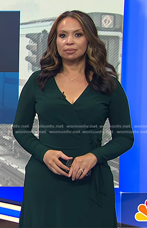 Adelle’s green wrap dress on Today