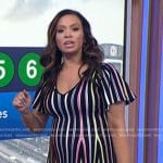 Adelle’s rainbow stripe dress on Today