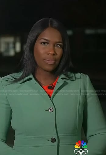 Adrienne Broaddus’s green coat on Today