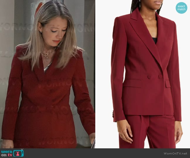 Aknvas Arken Blazer worn by Nina Reeves (Cynthia Watros) on General Hospital