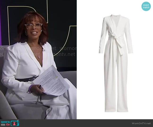 A.L.C. Kieran II Jumpsuit in White worn by Gayle King on CBS Mornings