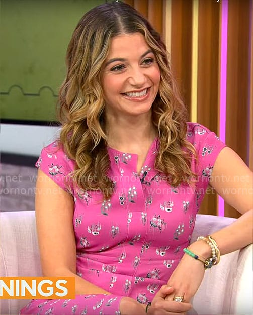 Alexandra Hayes Robinson’s pink floral dress on CBS Mornings