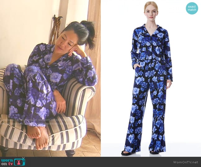 Alice + Olivia x Masongrey Riley PJ Set worn by Crystal Kung Minkoff on The Real Housewives of Beverly Hills