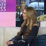 Allison Holker Boss’s navy off-shoulder top and pants on Today