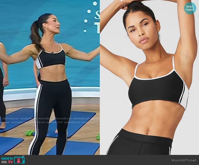 Alo Yoga Airlift Car Club Bra worn by Kara Liotta on Today
