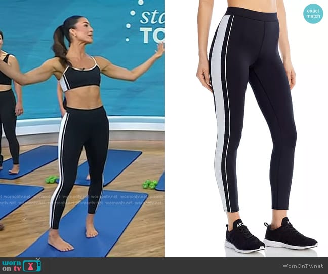 Alo Yoga Airlift High Waist Car Club 7/8 Leggings worn by Kara Liotta on Today