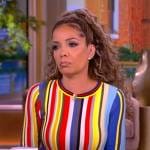 Sunny’s rainbow stripe dress on The View