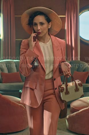 Anna’s pink suit on Death and Other Details