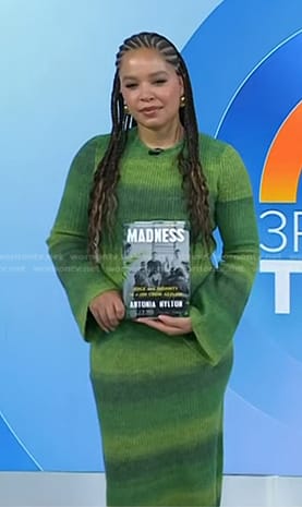 Antonia Hylton’s green ribbed knit dress on Today