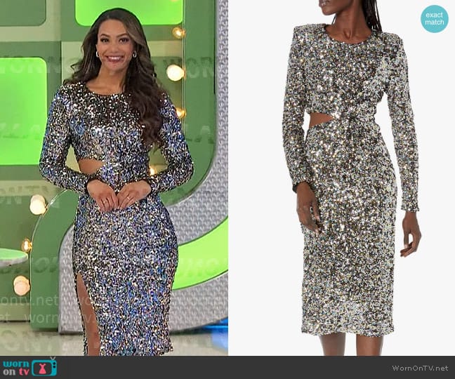 ASTR The Label Sylvina Dress worn by Alexis Gaube on The Price is Right