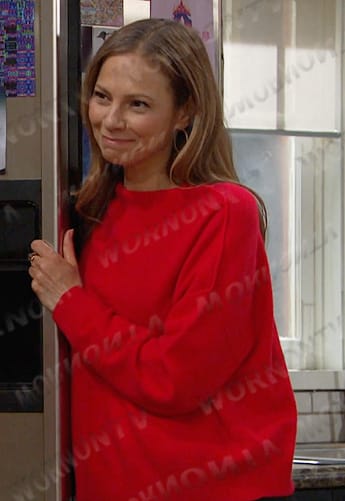 Ava’s red sweater on Days of our Lives