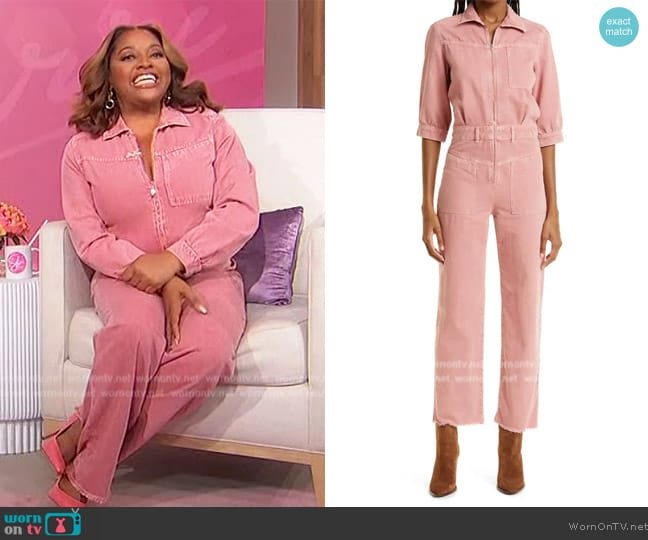 Ba&sh Dova Cotton & Linen Jumpsuit worn by Sherri Shepherd on Sherri