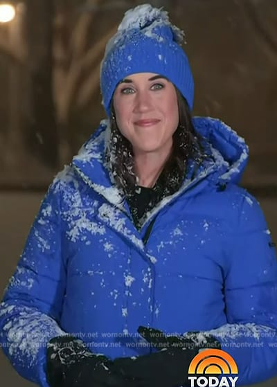 Maggie’s blue padded jacket on Today