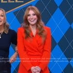 Bryce Dallas Howard’s red wrap blazer on Good Morning America