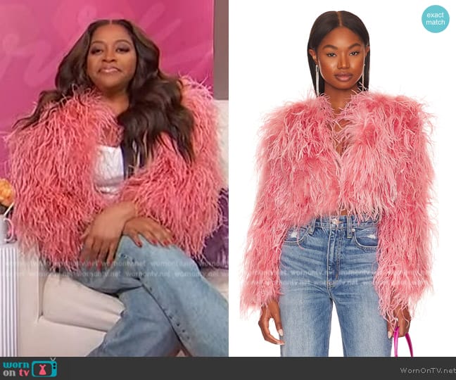 Bubish Lara Feather Jacket worn by Sherri Shepherd on Sherri