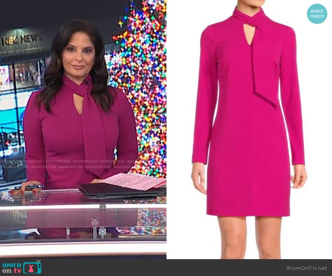 Calvin Klein Keyhole Sheath Mini Dress worn by Darlene Rodriguez on Today