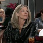 Carly’s black leather blazer on General Hospital