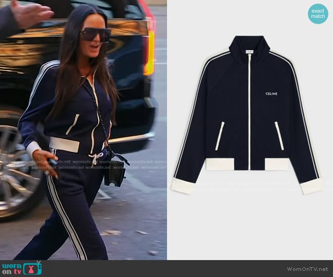 Celine Tracksuit Jacket in Double Face Jersey worn by Lisa Barlow on The Real Housewives of Salt Lake City