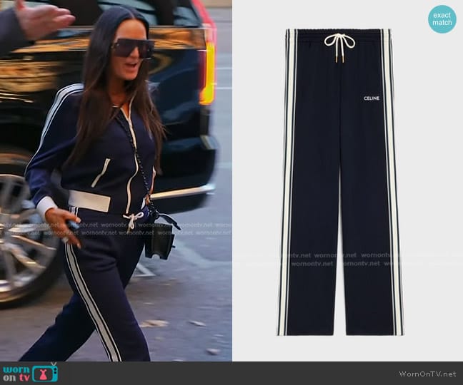 Celine Tracksuit Pants in Double Face Jersey worn by Lisa Barlow on The Real Housewives of Salt Lake City