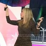 Chassie’s printed ruched top and skirt on Today