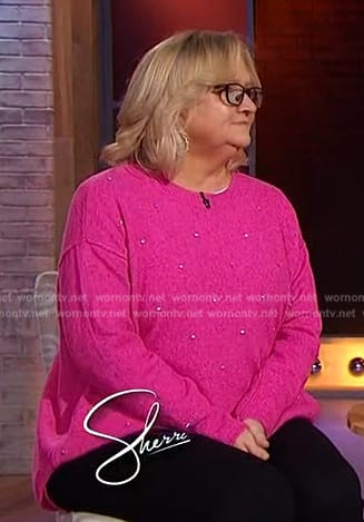Chonda Pierce’s pink embellished sweater on Sherri