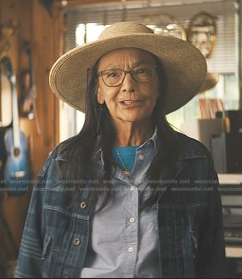 Chula’s blue plaid jacket on Echo