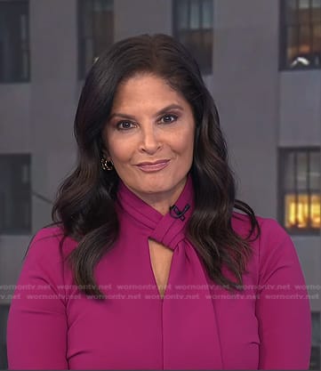 Darlene’s pink tie neck dress on Today