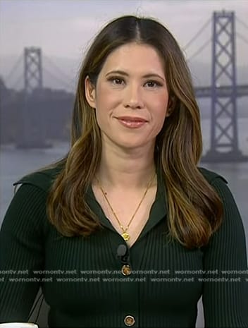 Deirdre’s green ribbed dress on NBC News Daily