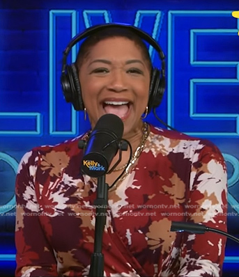 Deja Vu’s floral wrap dress on Live with Kelly and Ryan