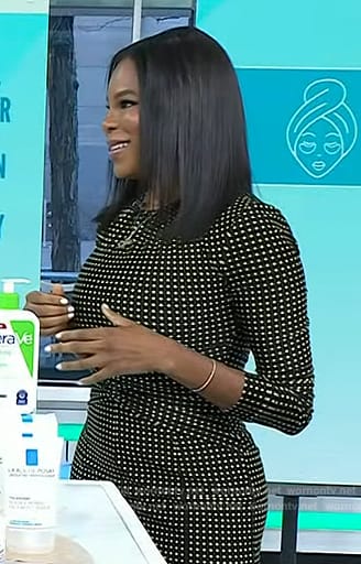 Dr Michelle Henry’s black dotted dress on Today