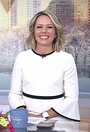 Dylan’s white bell sleeve dress on Today