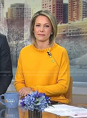 Dylan’s yellow ruffle trim top on Today
