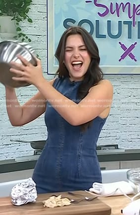Elena Besser’s sleeveless denim dress on Today