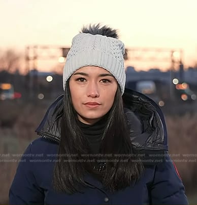Emilie’s navy down coat on Today
